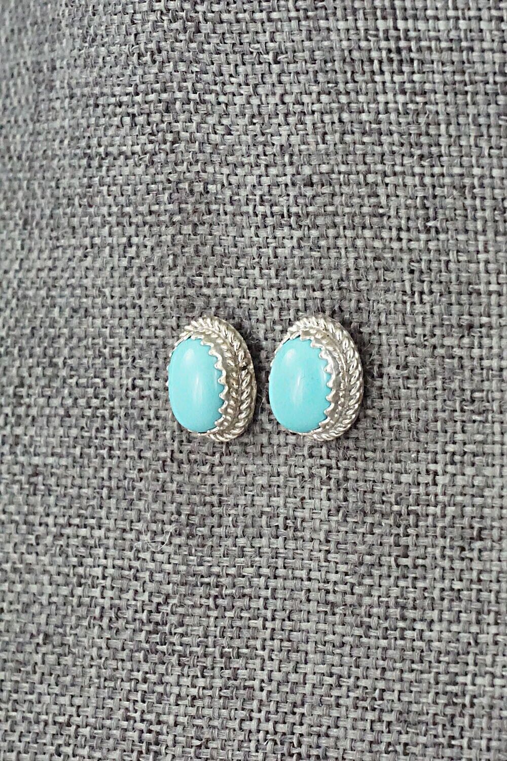 Turquoise & Sterling Silver Earrings - Sally Arviso