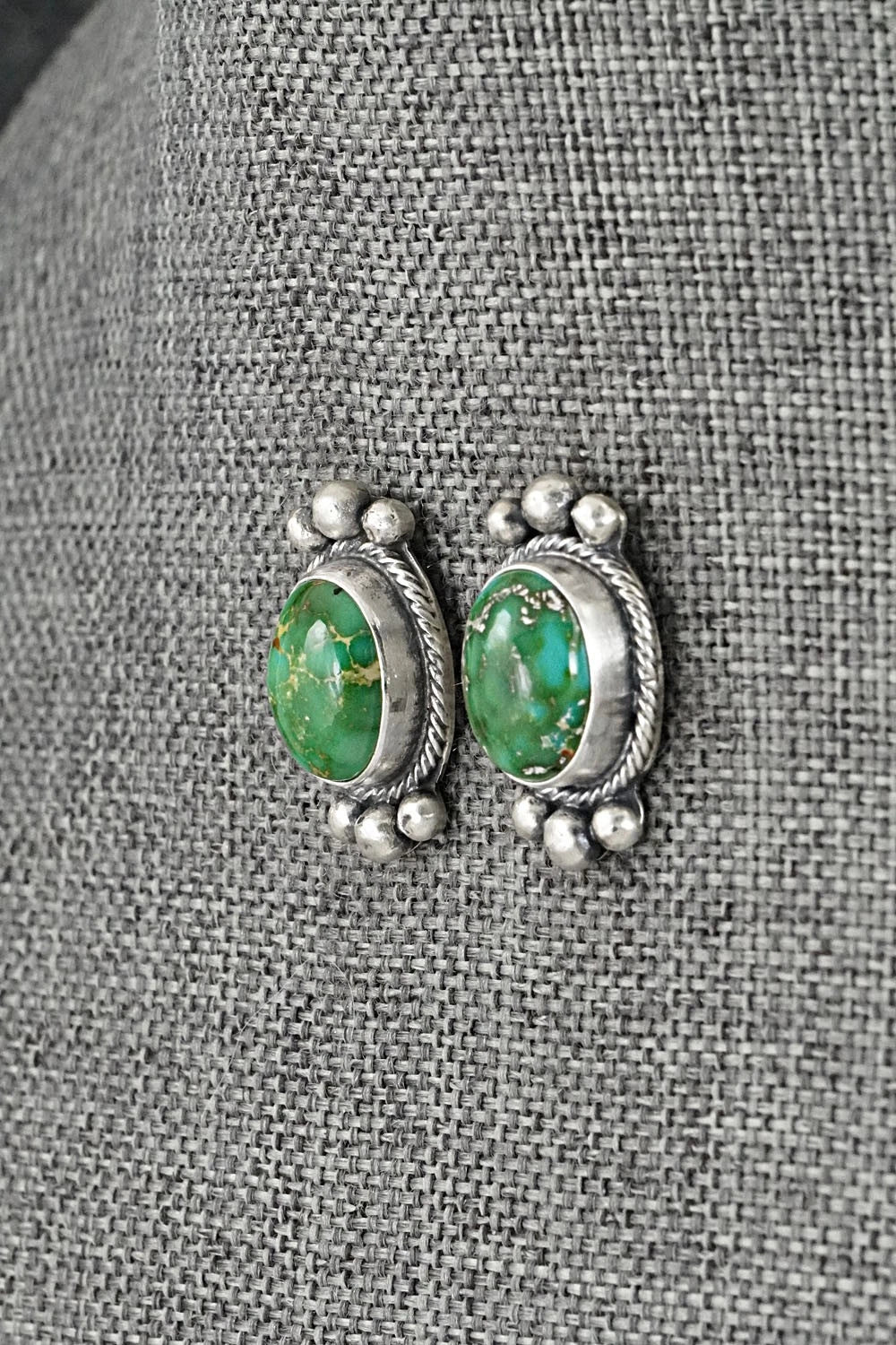 Turquoise & Sterling Silver Squash Blossom Set - Darrin Livingston