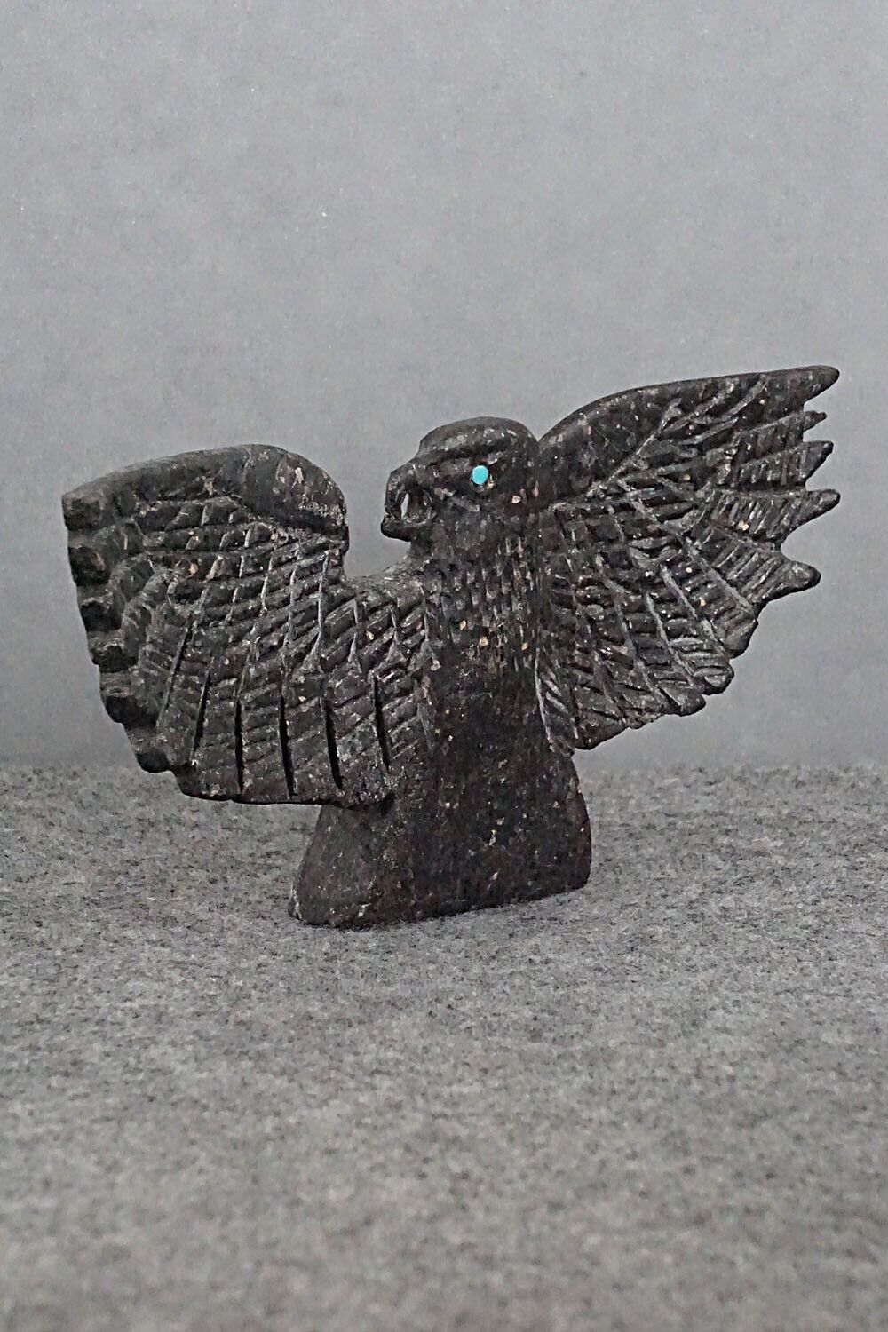 Eagle Zuni Fetish Carving - Jerrold Lahaleon