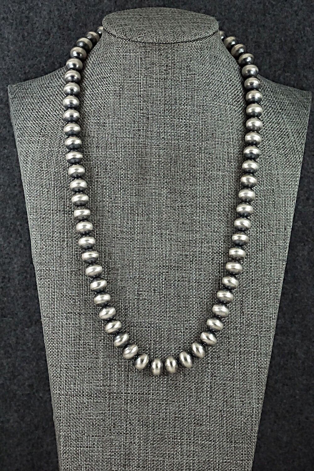 Sterling Silver Navajo Pearl Necklace 20" - Bryannen Halwood