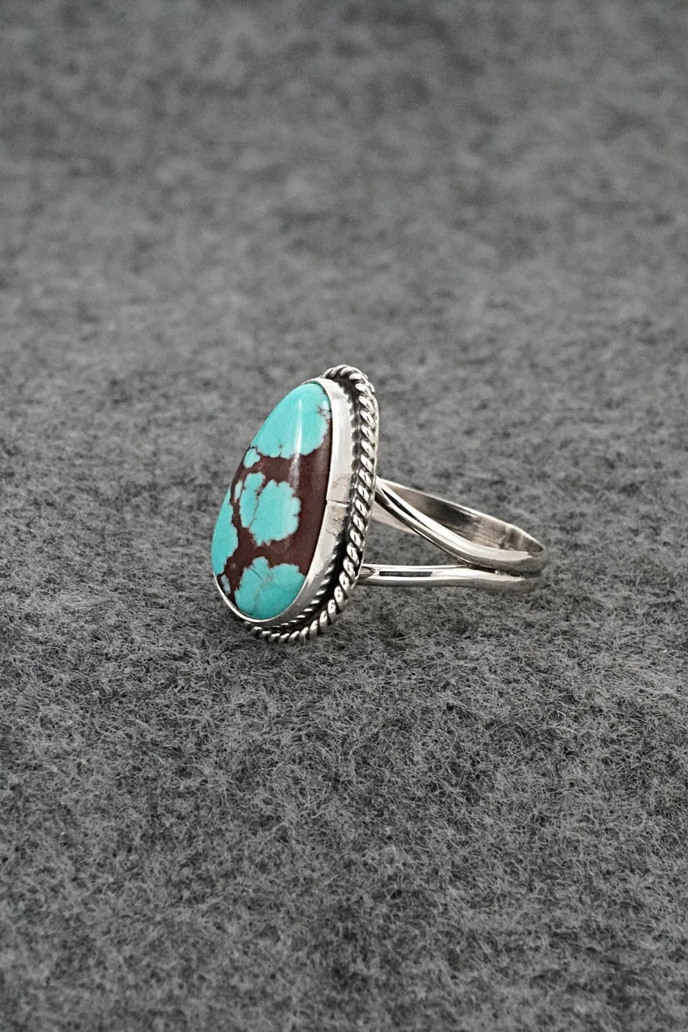 Turquoise & Sterling Silver Ring - Eugene Gruber - Size 9