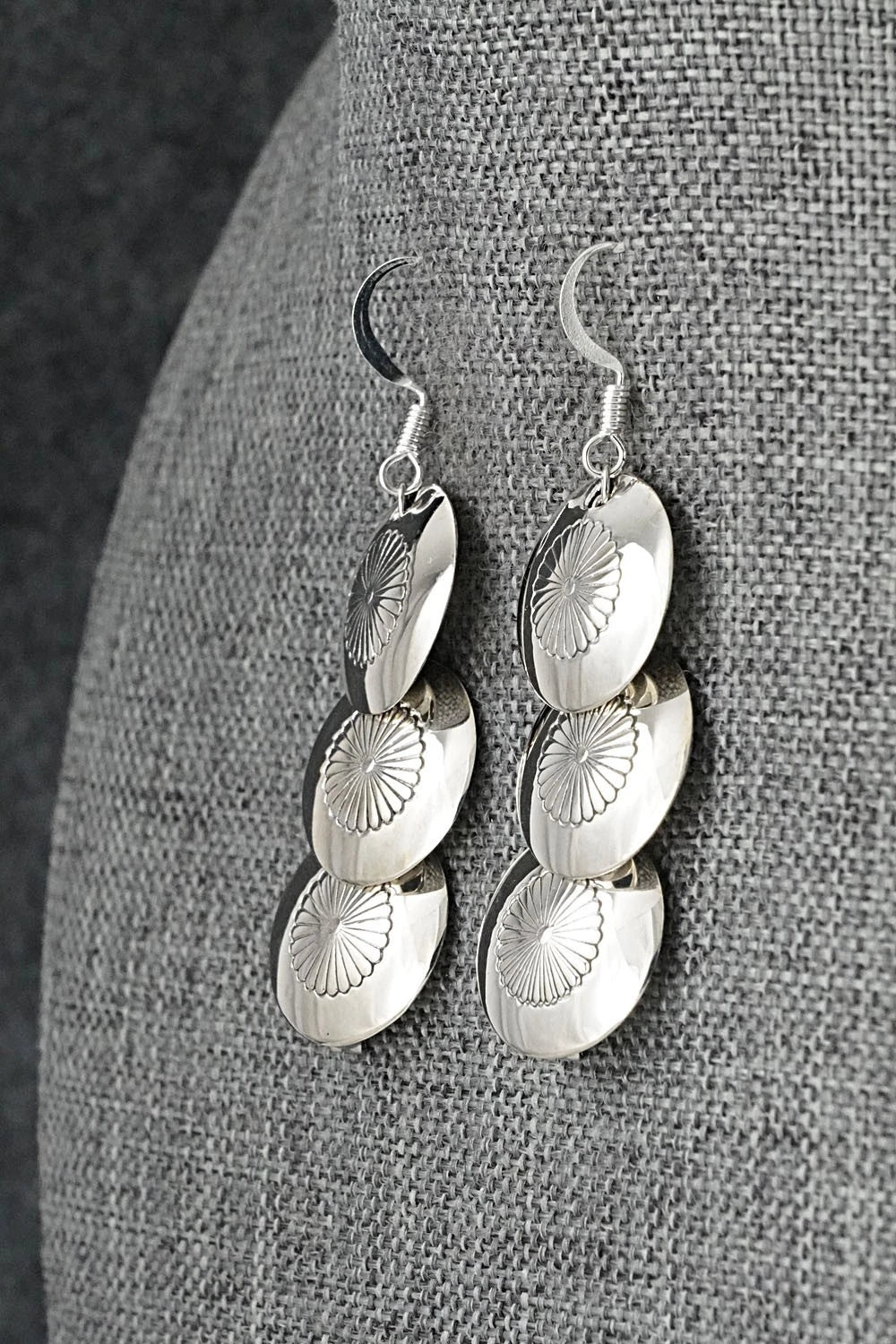 Turquoise & Sterling Silver Earrings - Ina Nez