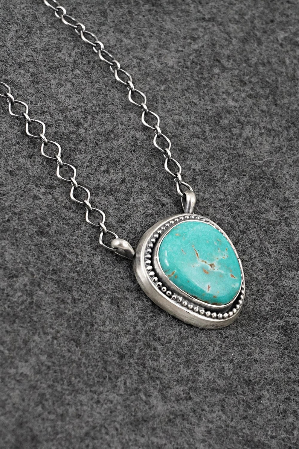 Turquoise & Sterling Silver Necklace - Darrin Livingston
