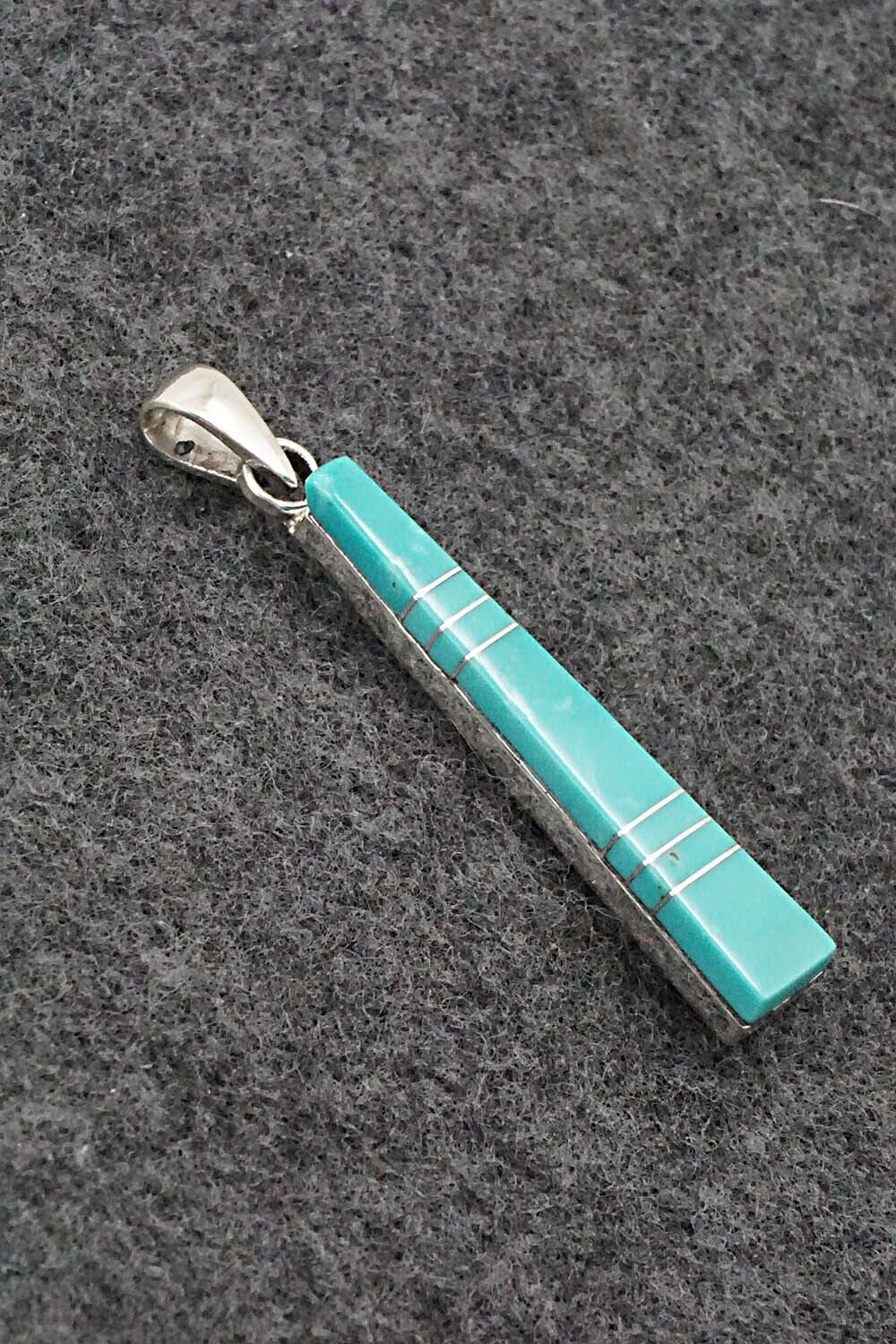 Turquoise & Sterling Silver Pendant - Madarrel Kallestewa