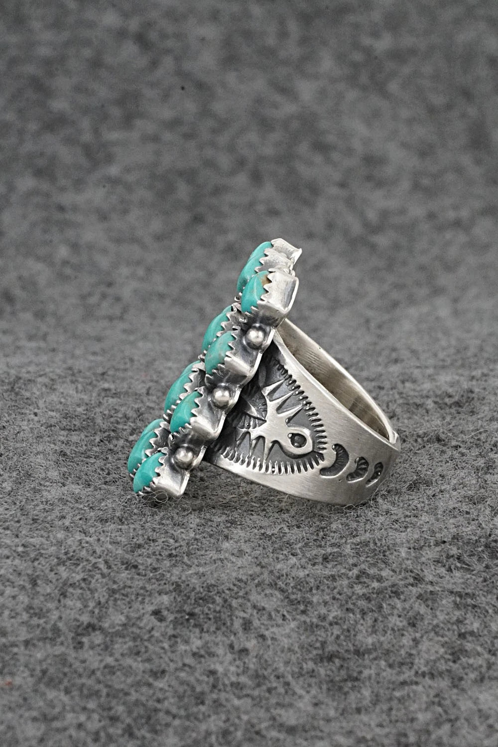 Turquoise & Sterling Silver Ring - Verley Betone - Size 6.5