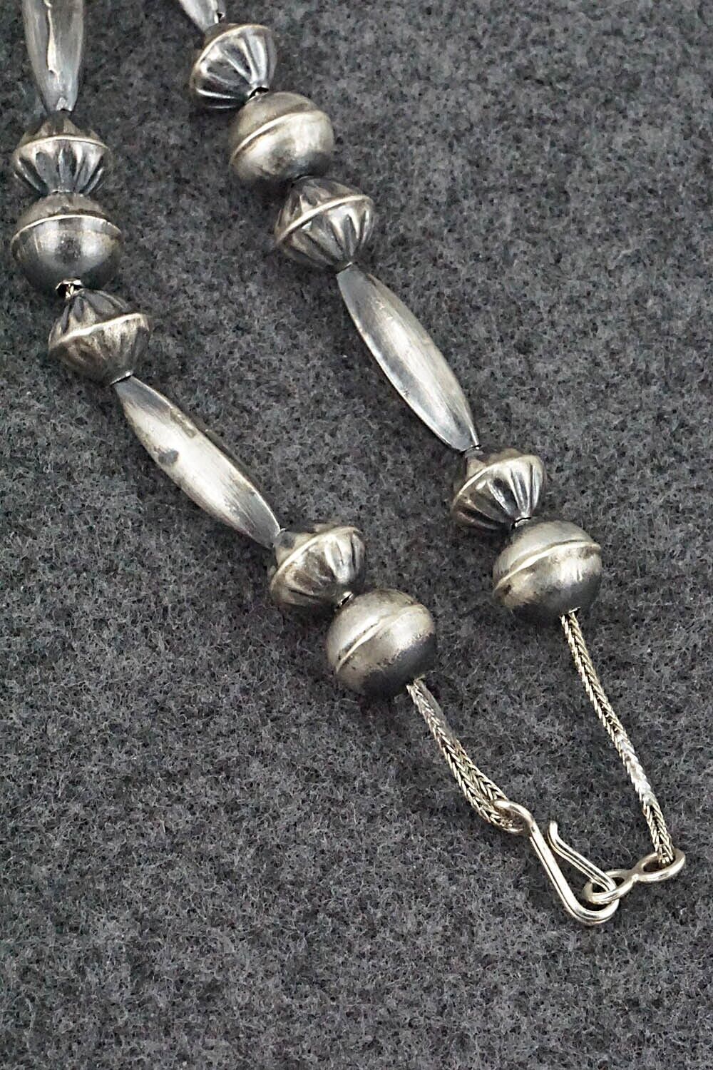 Sterling Silver Navajo Pearl Necklace 18" - Vintage