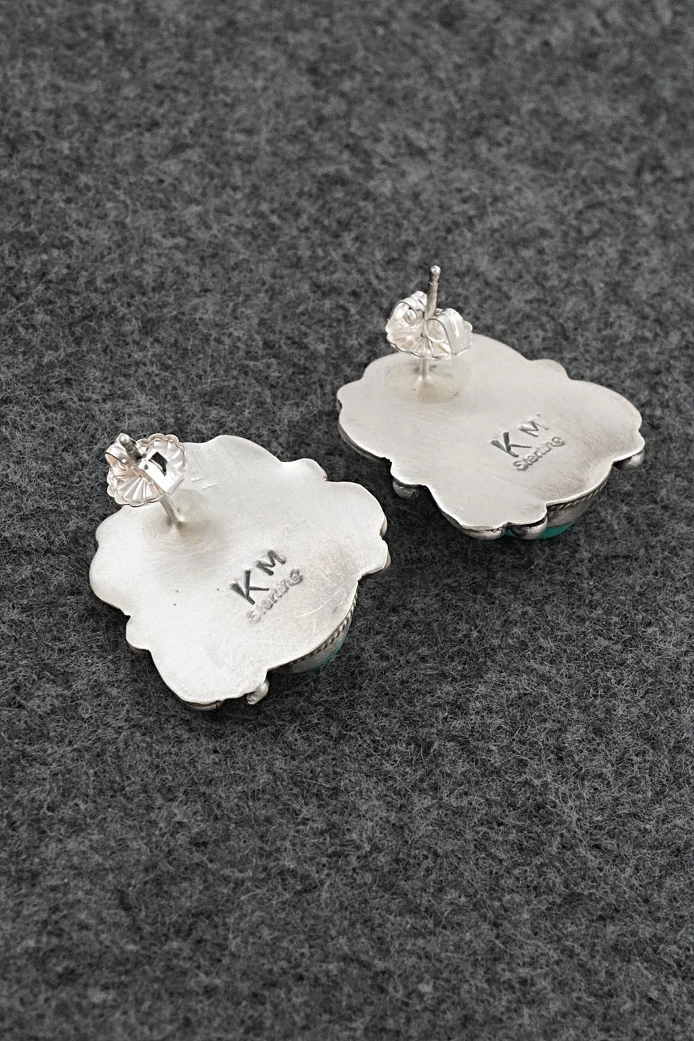Turquoise & Sterling Silver Earrings - Kobe Martinez