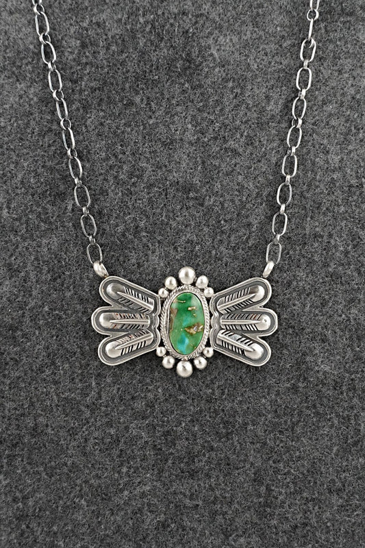 Turquoise & Sterling Silver Necklace - Verley Betone