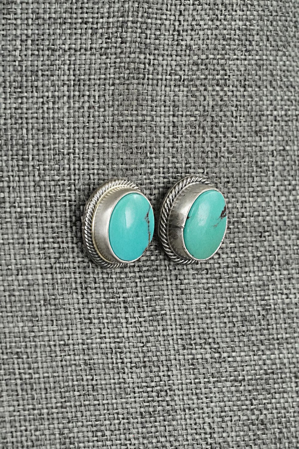 Turquoise & Sterling Silver Pendant and Earrings Set - Darrin Livingston