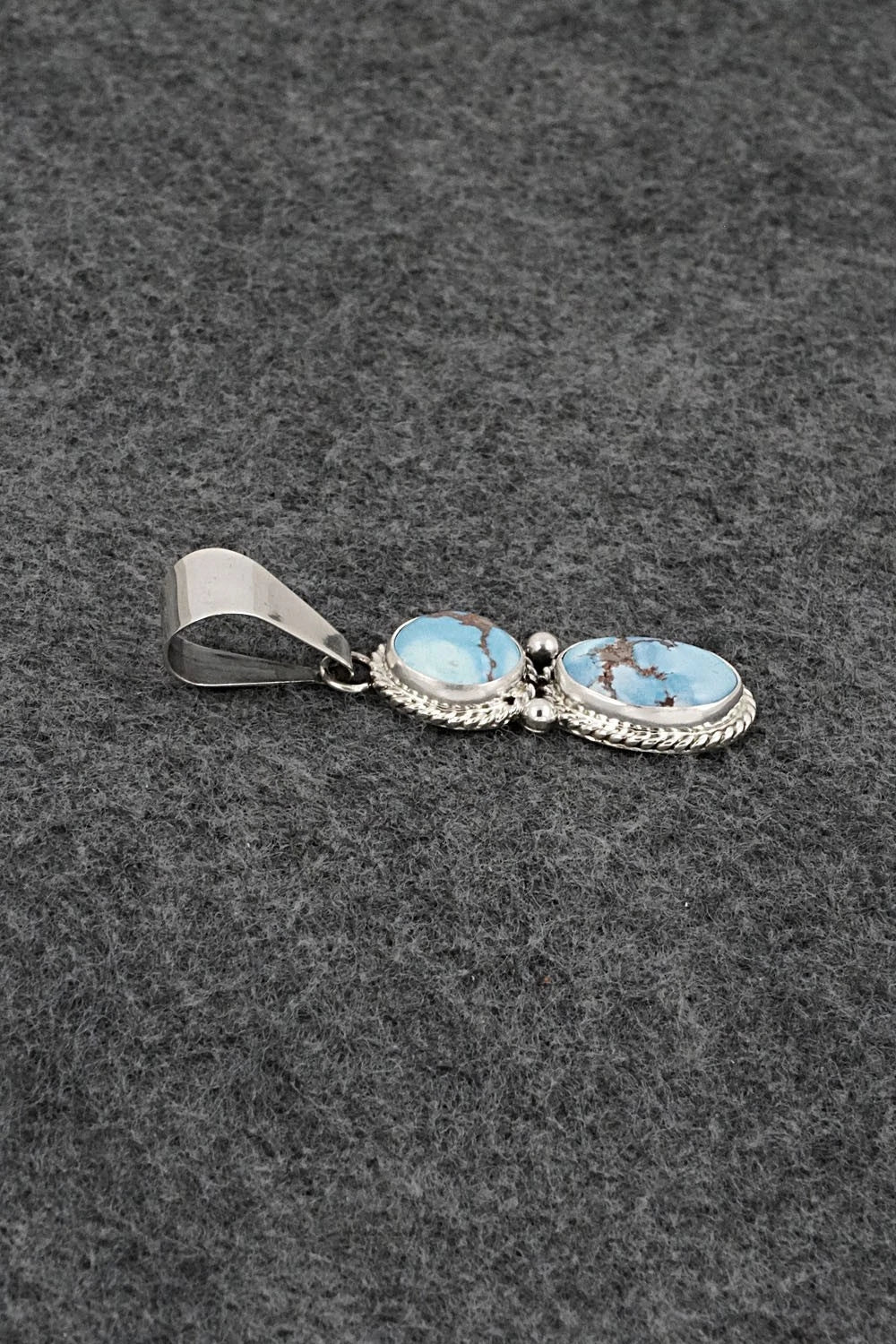 Turquoise & Sterling Silver Pendant - Eugene Gruber