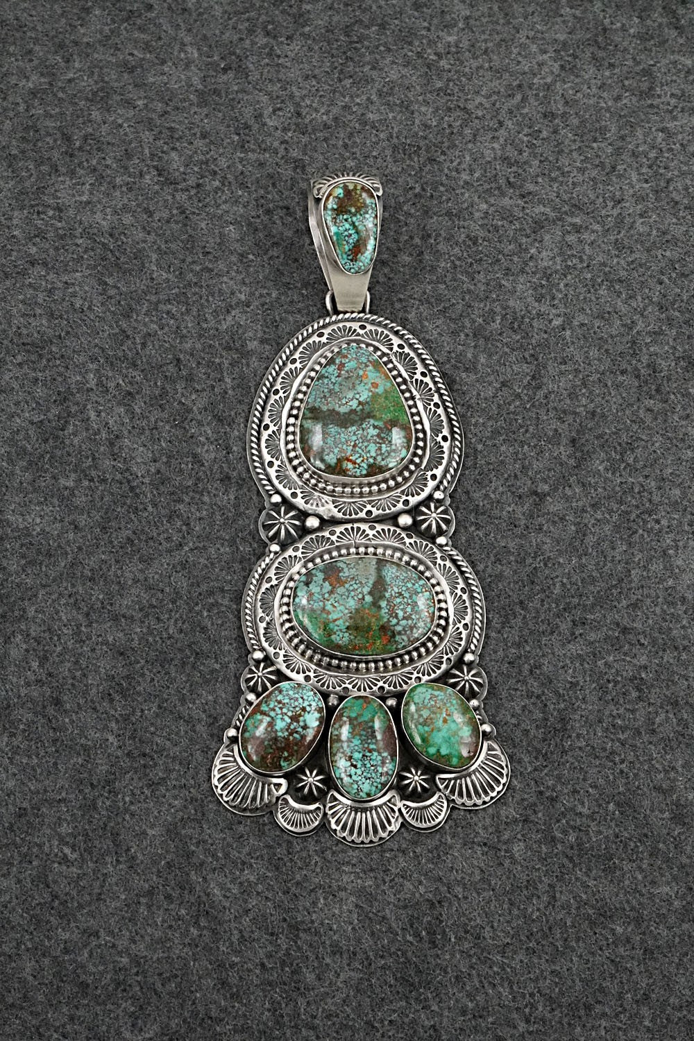 Turquoise & Sterling Silver Pendant - Mark Yazzie
