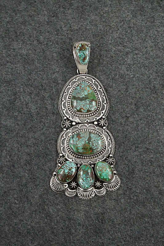Turquoise & Sterling Silver Pendant - Mark Yazzie