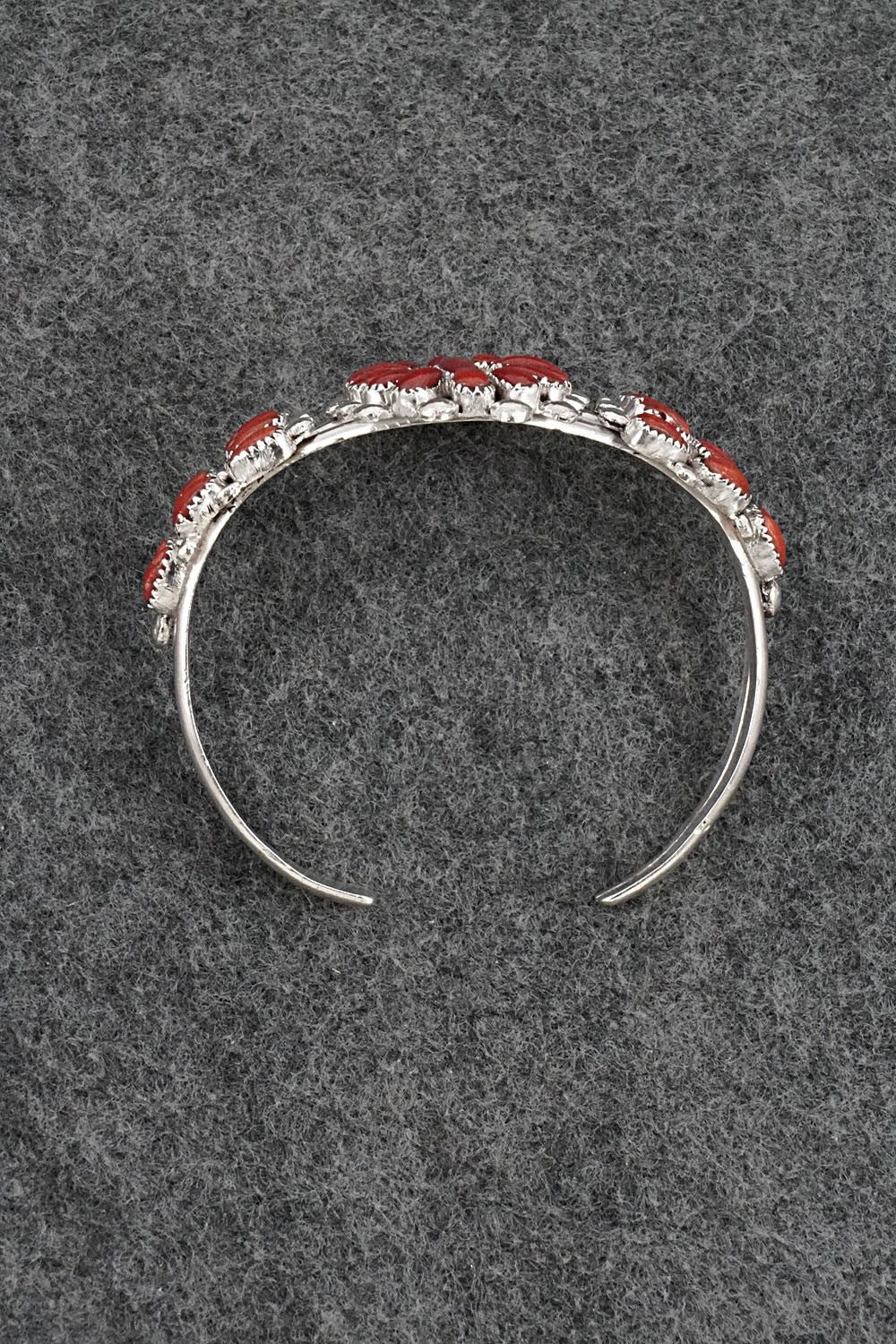 Coral & Sterling Silver Bracelet - Lorraine Waatsa