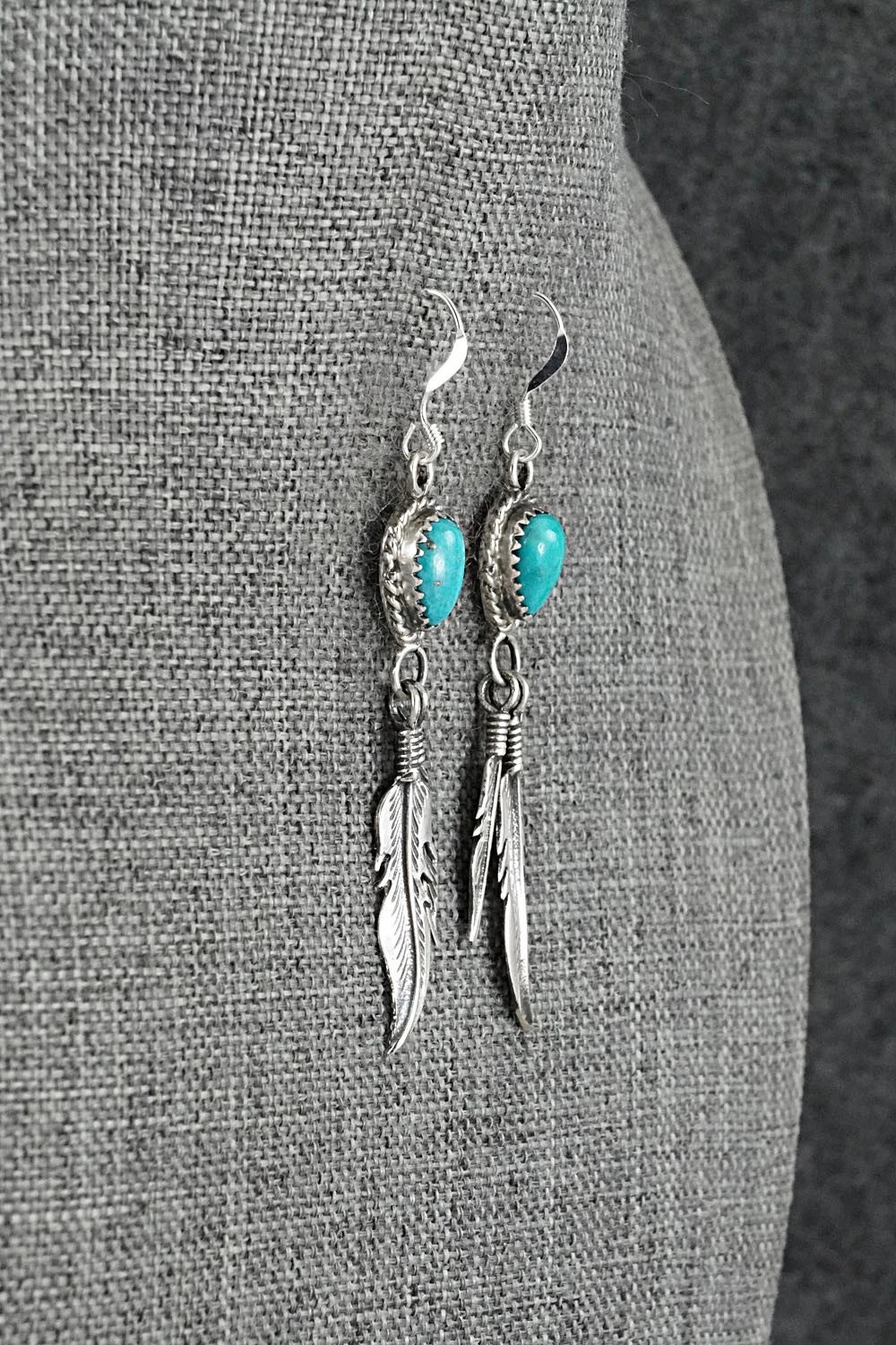 Turquoise & Sterling Silver Earrings - Isabelle Yazzie