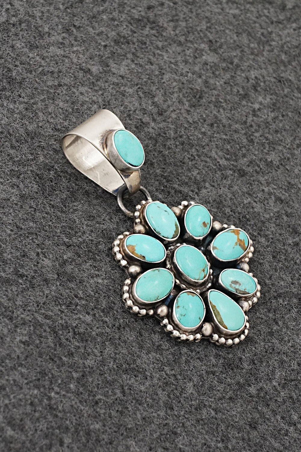 Turquoise & Sterling Silver Pendant - Kathleen Livingston