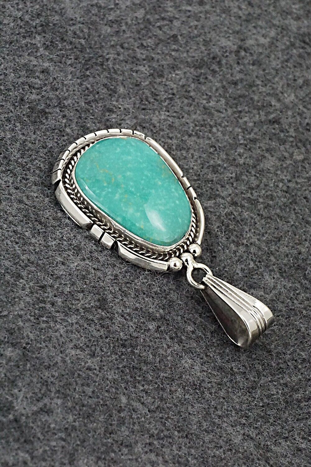 Turquoise & Sterling Silver Pendant - Samuel Yellowhair