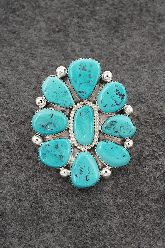 Turquoise & Sterling Silver Ring - Anthony Brown - Size 10