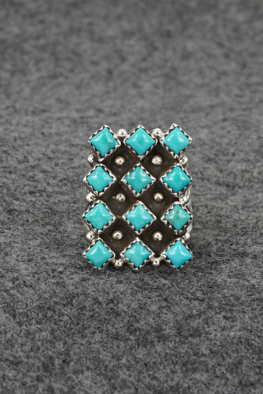 Turquoise & Sterling Silver Ring - Verley Betone - Size 6.5