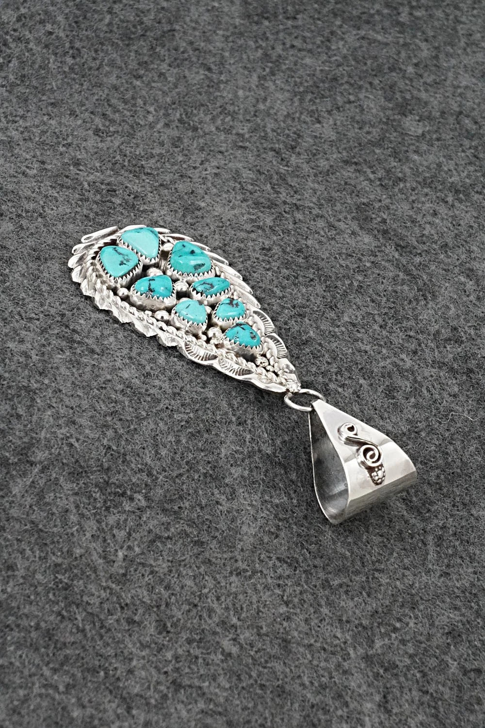 Turquoise & Sterling Silver Pendant - Anthony Brown