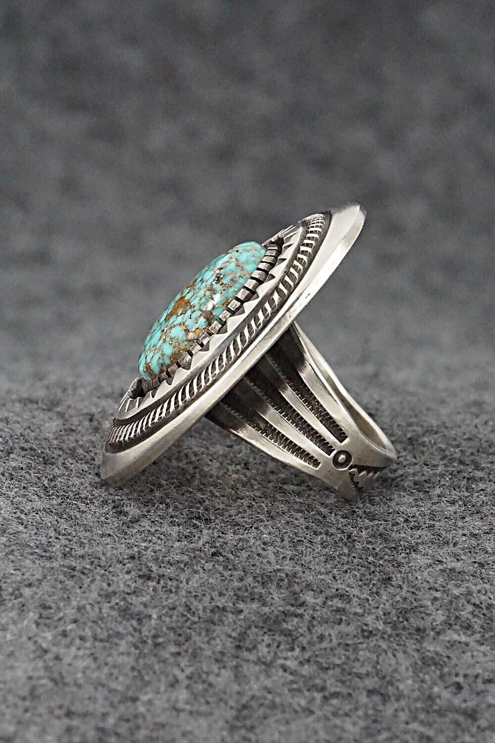 Turquoise & Sterling Silver Ring - Calvin Martinez - Size 8