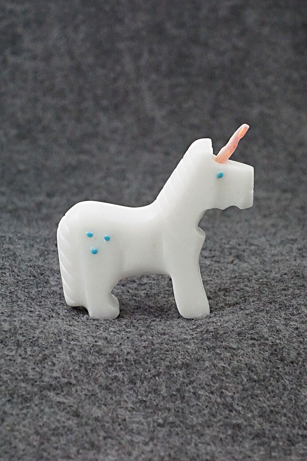 Unicorn Horse Zuni Fetish Carving - Todd Etsate