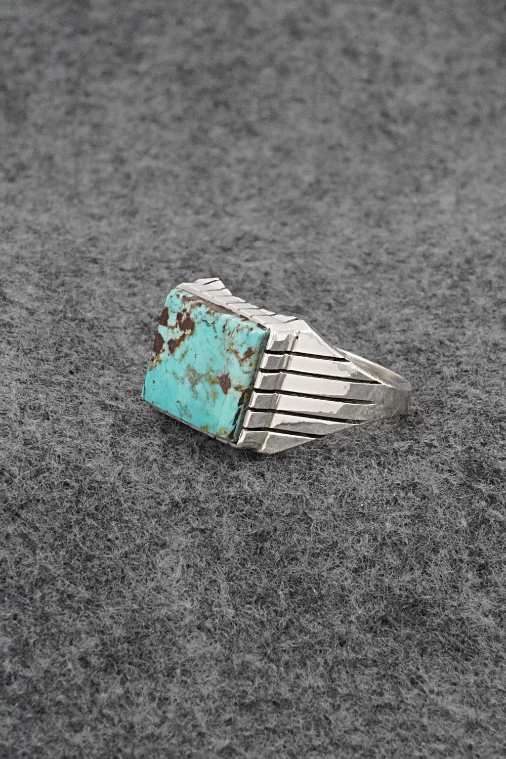 Turquoise & Sterling Silver Ring - Trevor Jack - Size 11.5