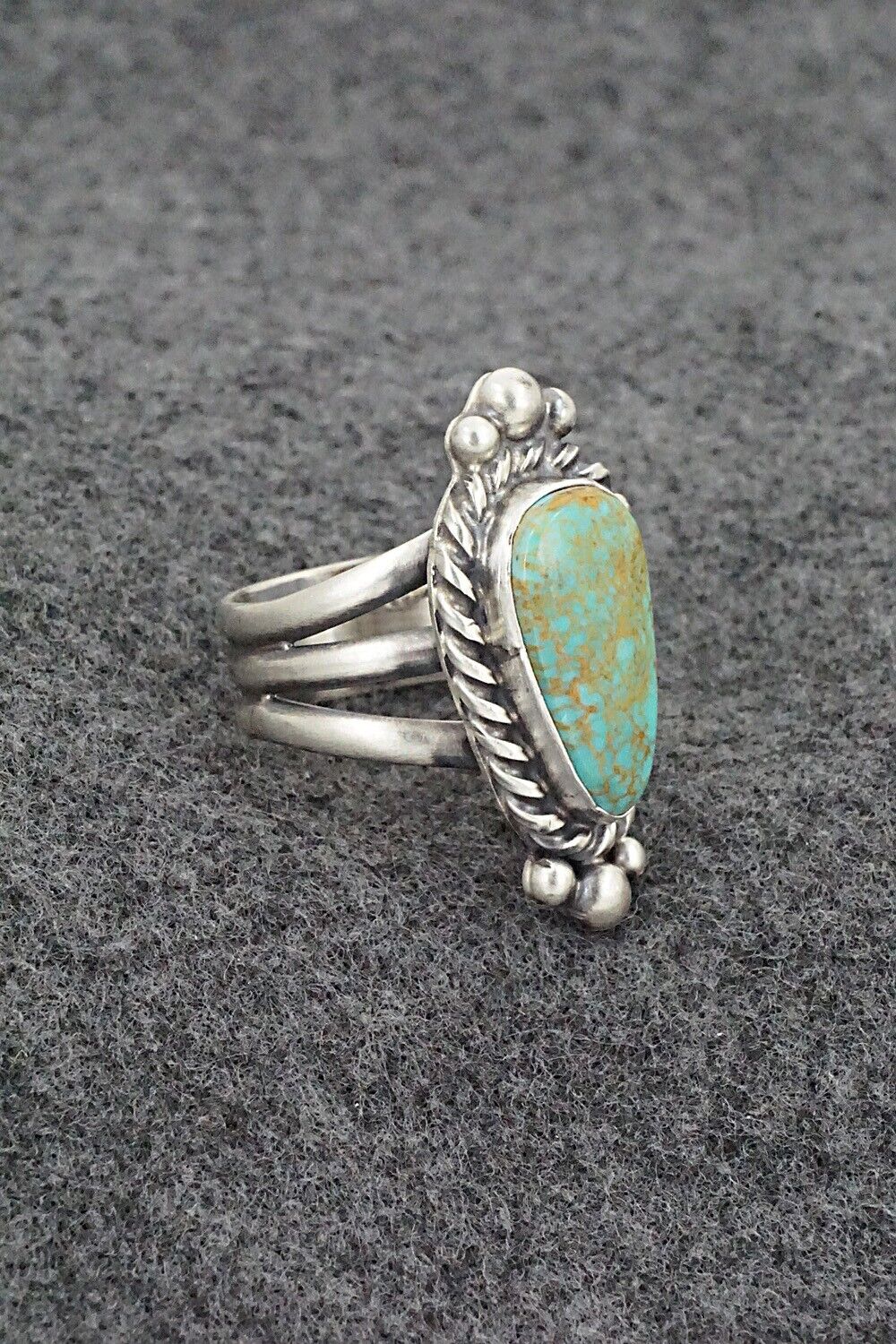 Turquoise & Sterling Silver Ring - Kathleen Livingston - Size 8