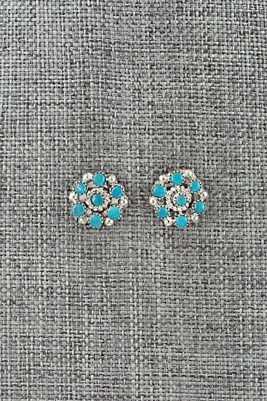 Turquoise & Sterling Silver Earrings - Olivia Qualo