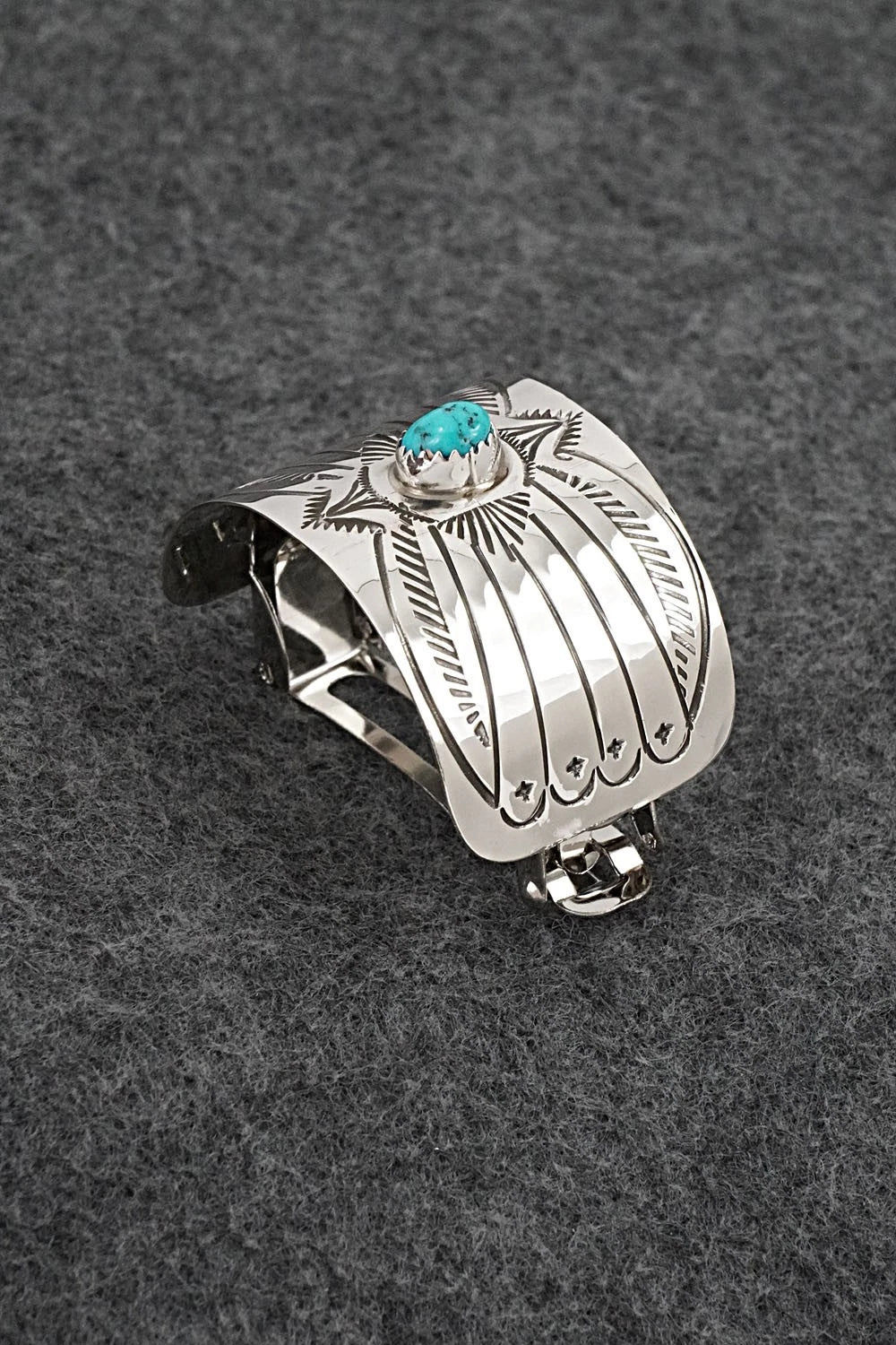 Turquoise & Sterling Silver Hair Barrette - Jolene Begay