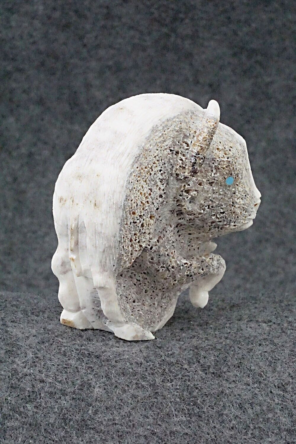 Buffalo and Calf Zuni Fetish Carving - Chris Peina