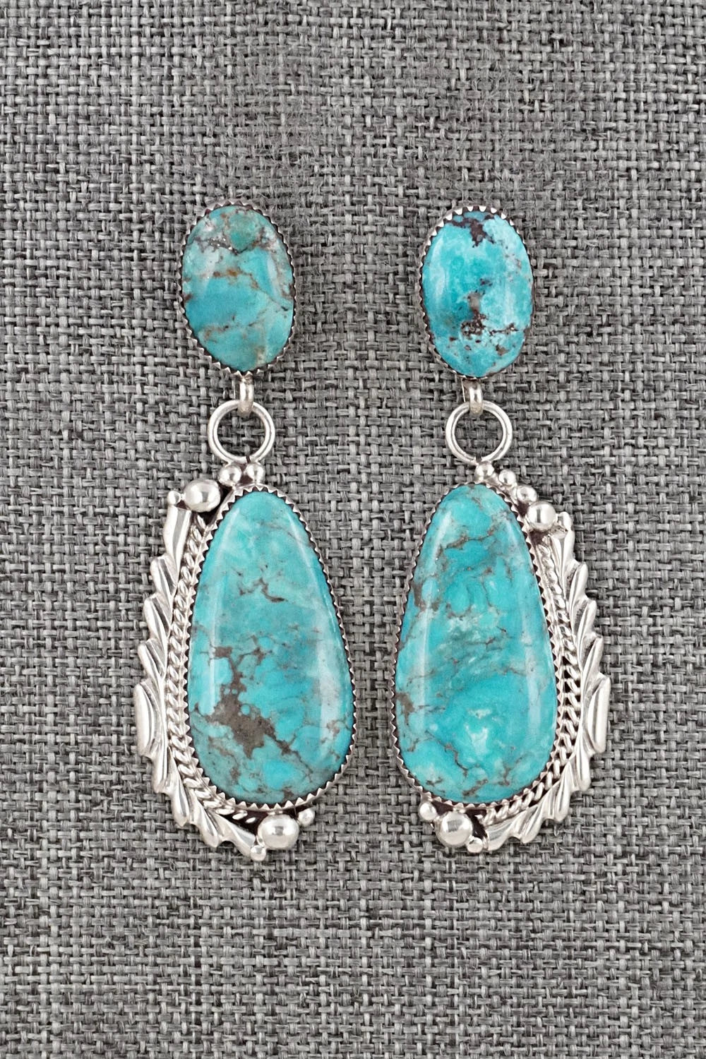 Turquoise & Sterling Silver Earrings - Anthony Brown