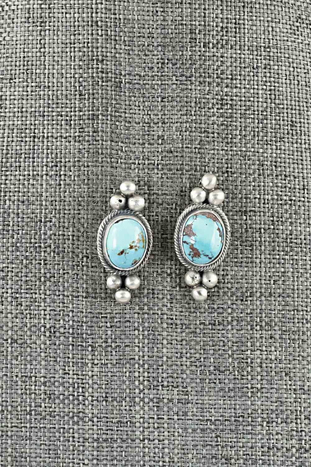 Turquoise & Sterling Silver Squash Blossom Set - Darrin Livingston