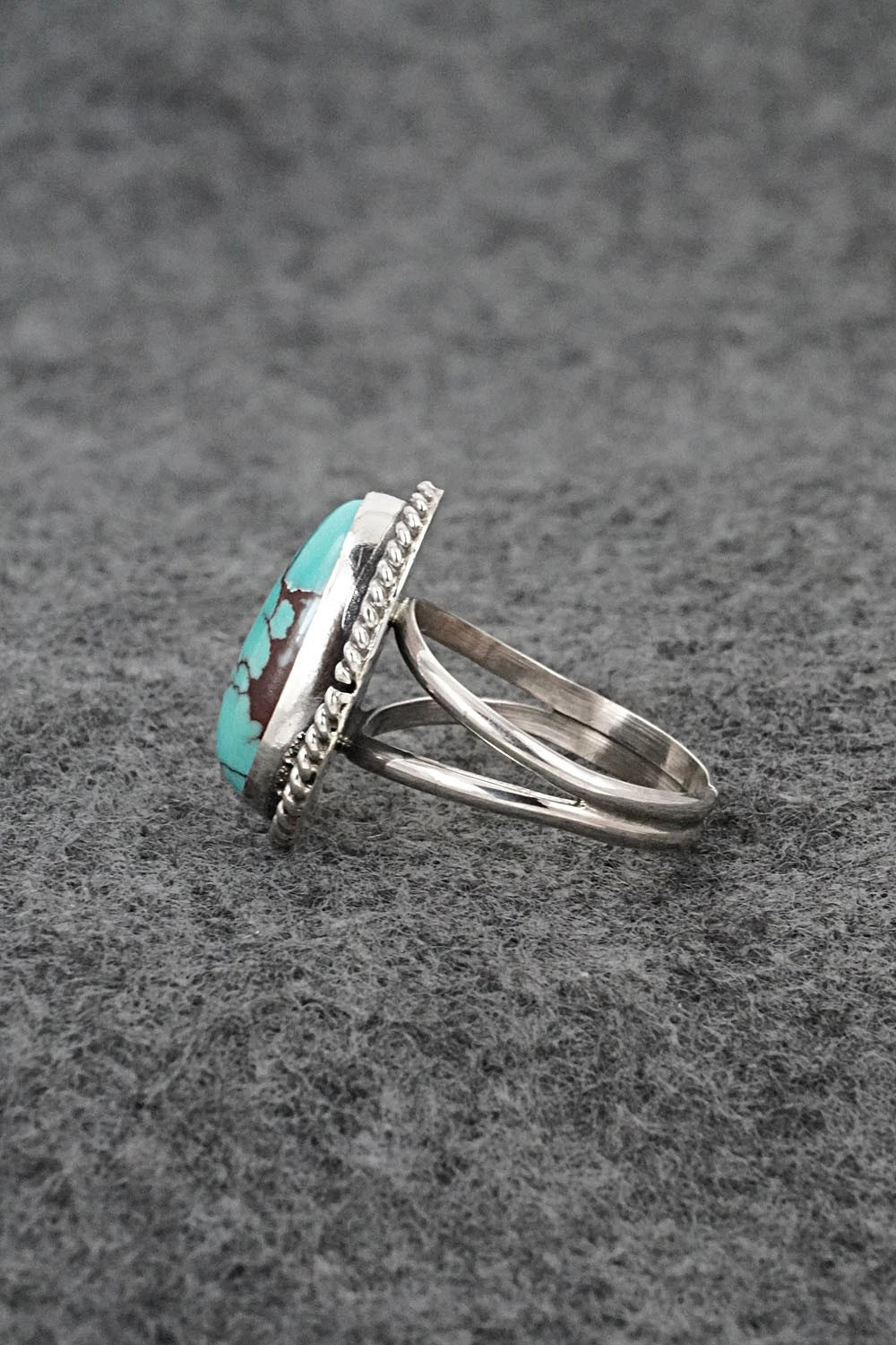 Turquoise & Sterling Silver Ring - Eugene Gruber - Size 6