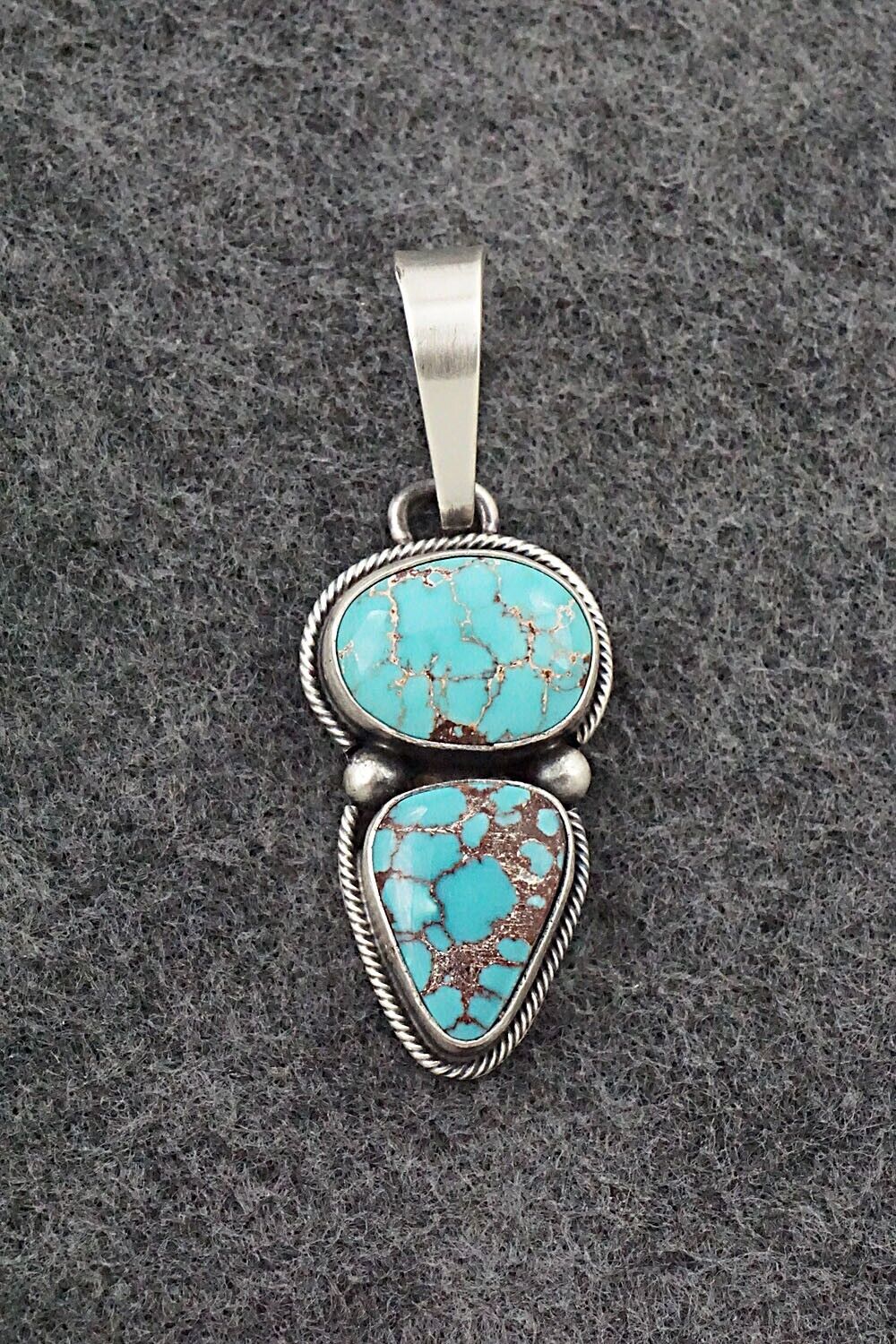 Turquoise & Sterling Silver Pendant - Darrin Livingston