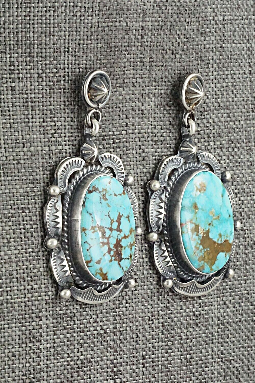 Turquoise & Sterling Silver Pendant & Earrings Set - Raymond Delgarito