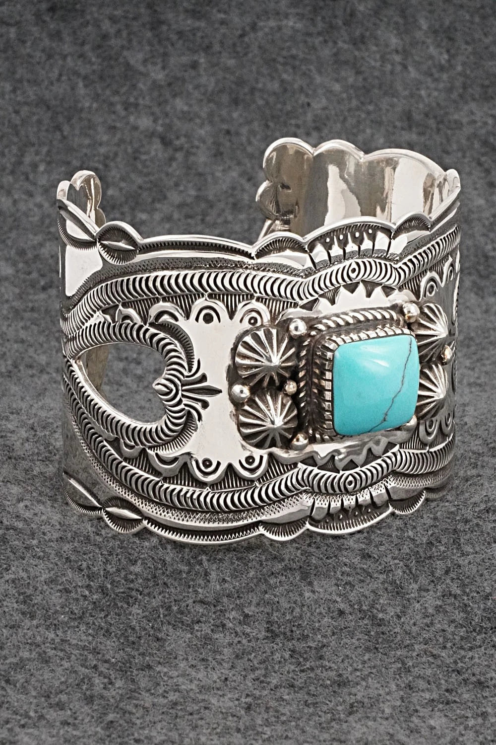 Turquoise & Sterling Silver Bracelet - Roland Dixson