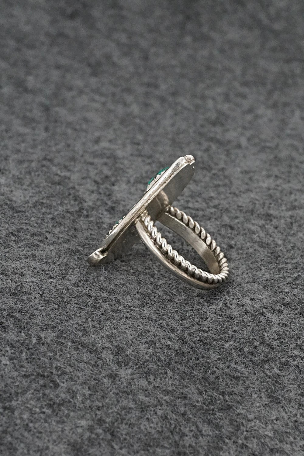 Turquoise & Sterling Silver Ring - Cody Nez - Size 8