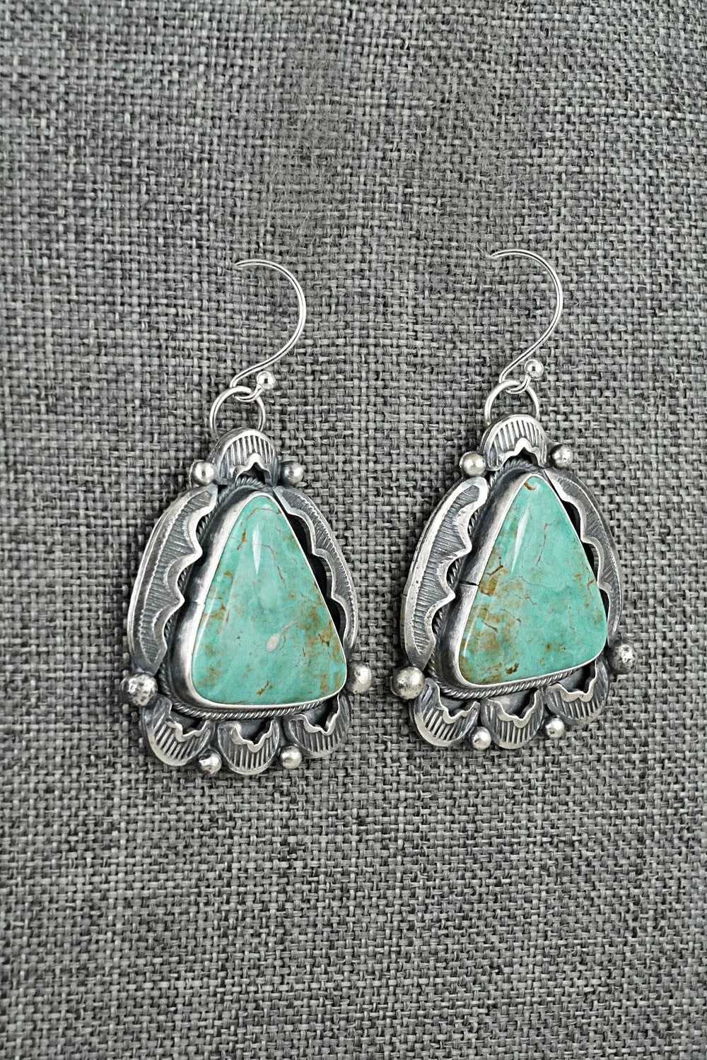 Turquoise & Sterling Silver Earrings - Jackson Hoskie