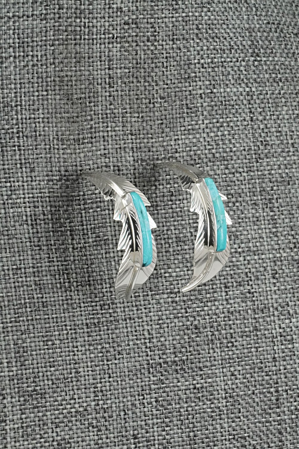 Turquoise & Sterling Silver Earrings - Alan Barney