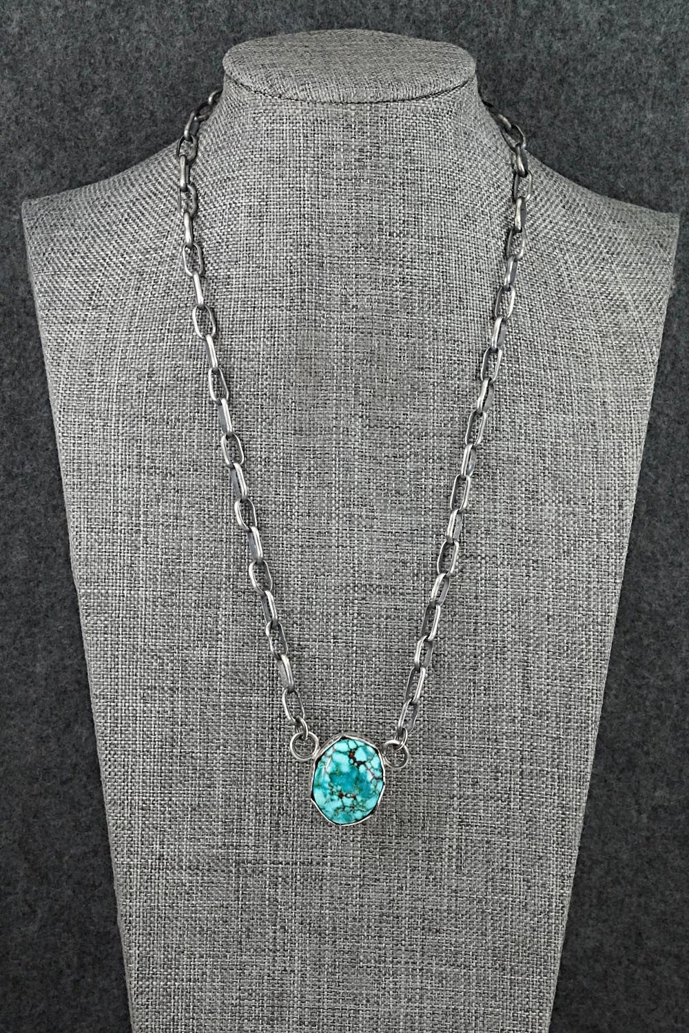 Turquoise & Sterling Silver Necklace - Paul Livingston
