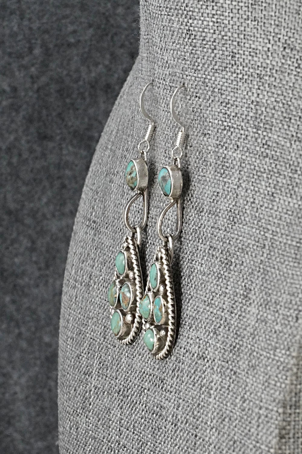 Turquoise & Sterling Silver Earrings - Priscilla Reeder