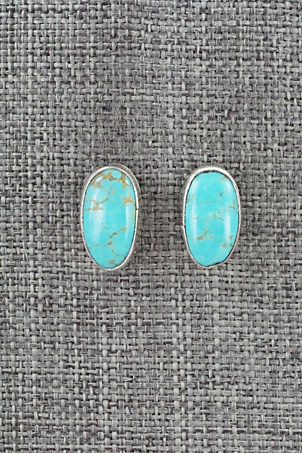 Turquoise & Sterling Silver Earrings - Marco Begaye