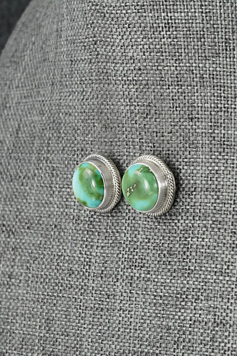 Turquoise & Sterling Silver Necklace and Earrings Set - Darrin Livingston