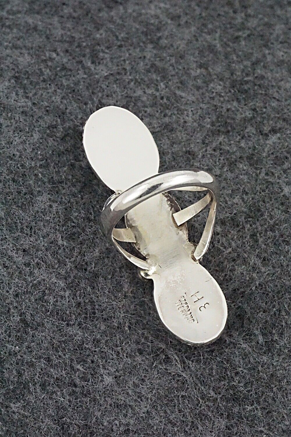 Turquoise & Sterling Silver Ring - Ernest Hawthorne - Size 7