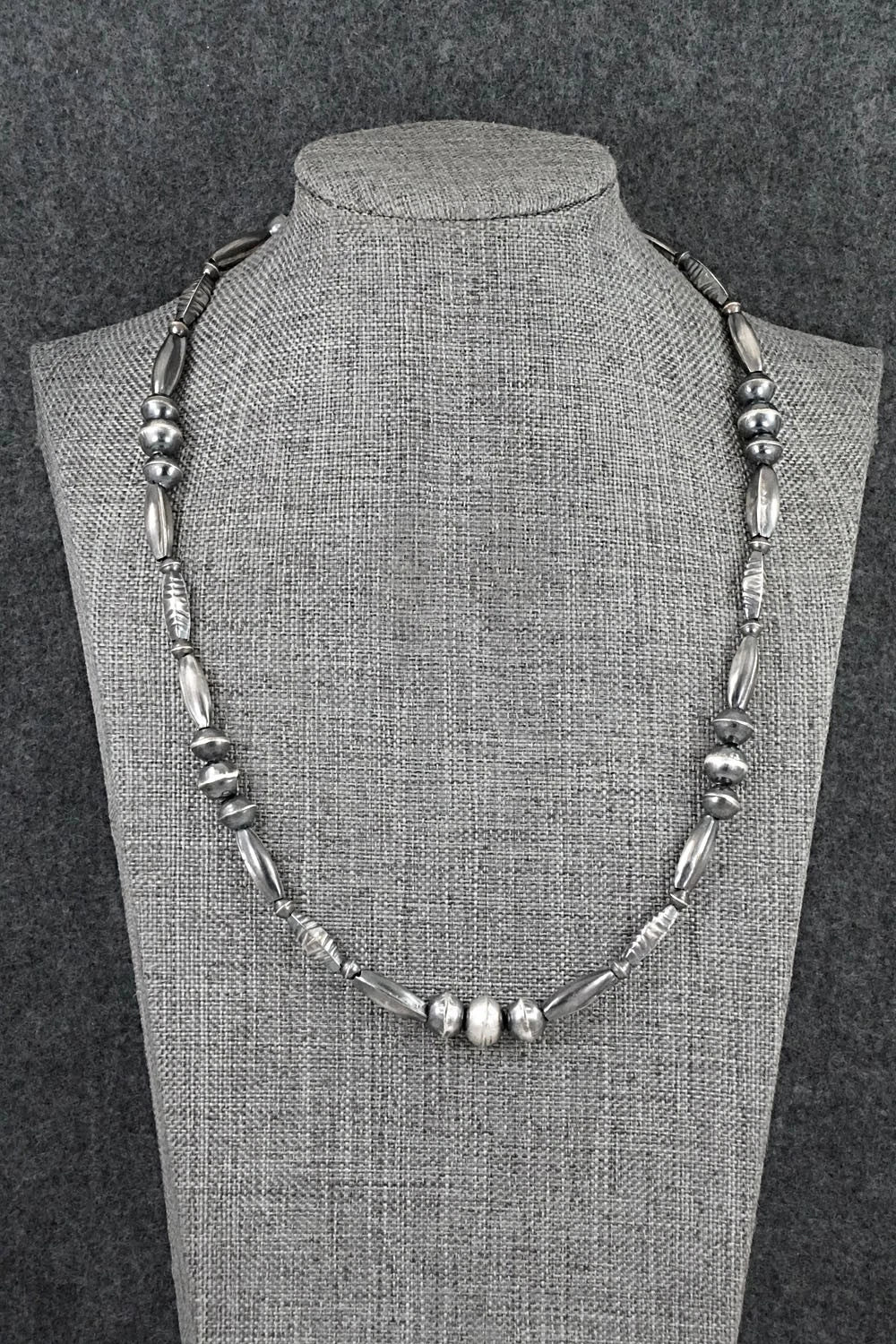 Sterling Silver Navajo Pearl Necklace 20" - Vintage