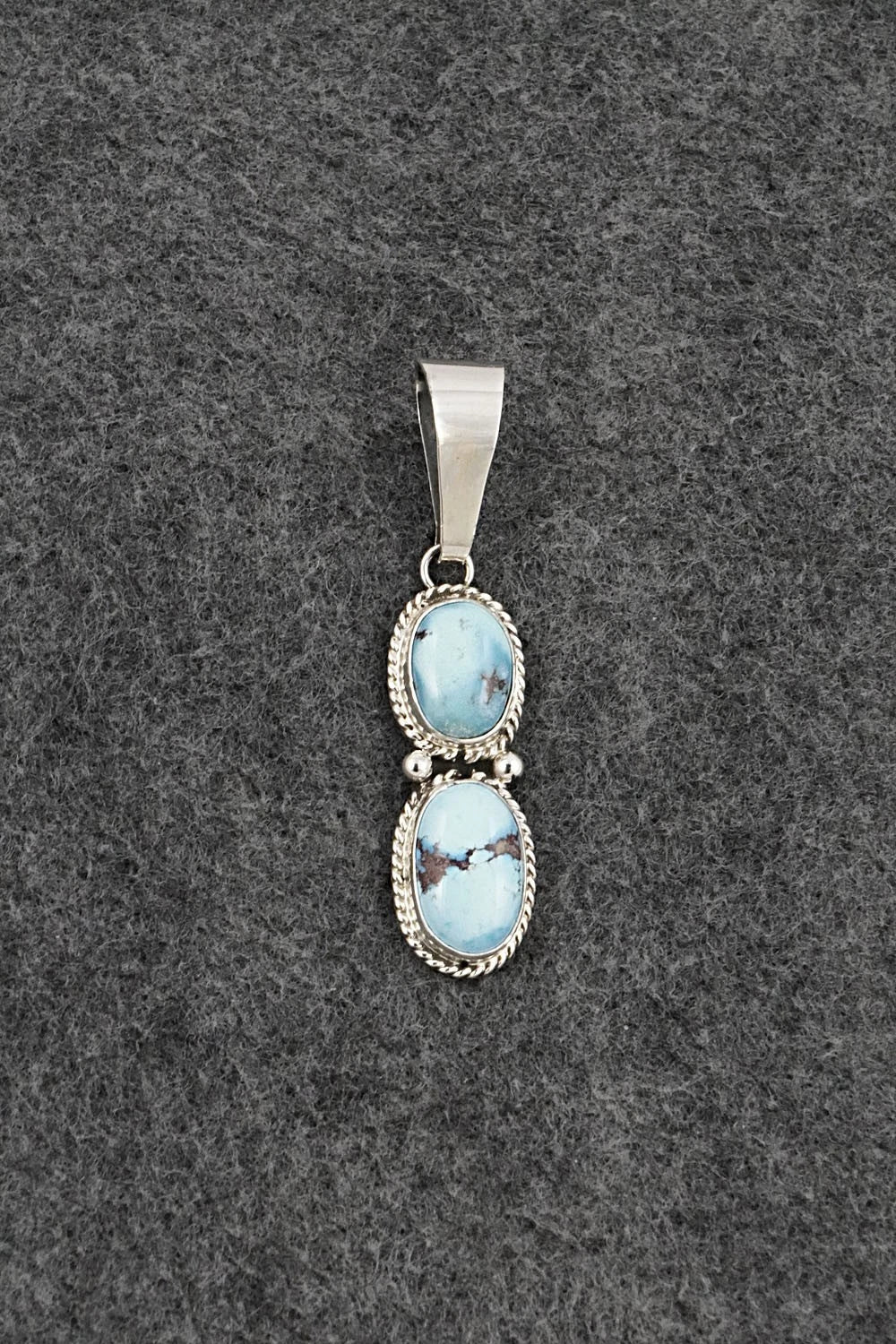 Turquoise & Sterling Silver Pendant - Eugene Gruber