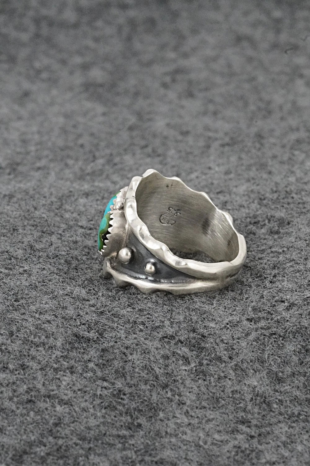 Turquoise & Sterling Silver Ring - Genevieve Francisco - Size 9
