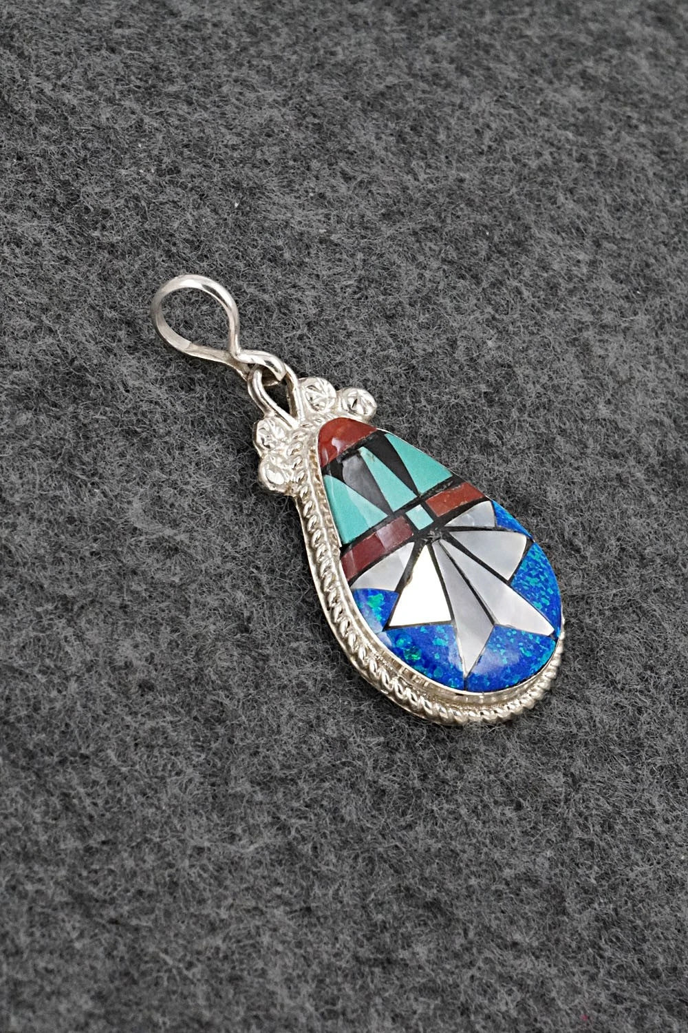 Multi-Stone & Sterling Silver Pendant - Ola Eriacho