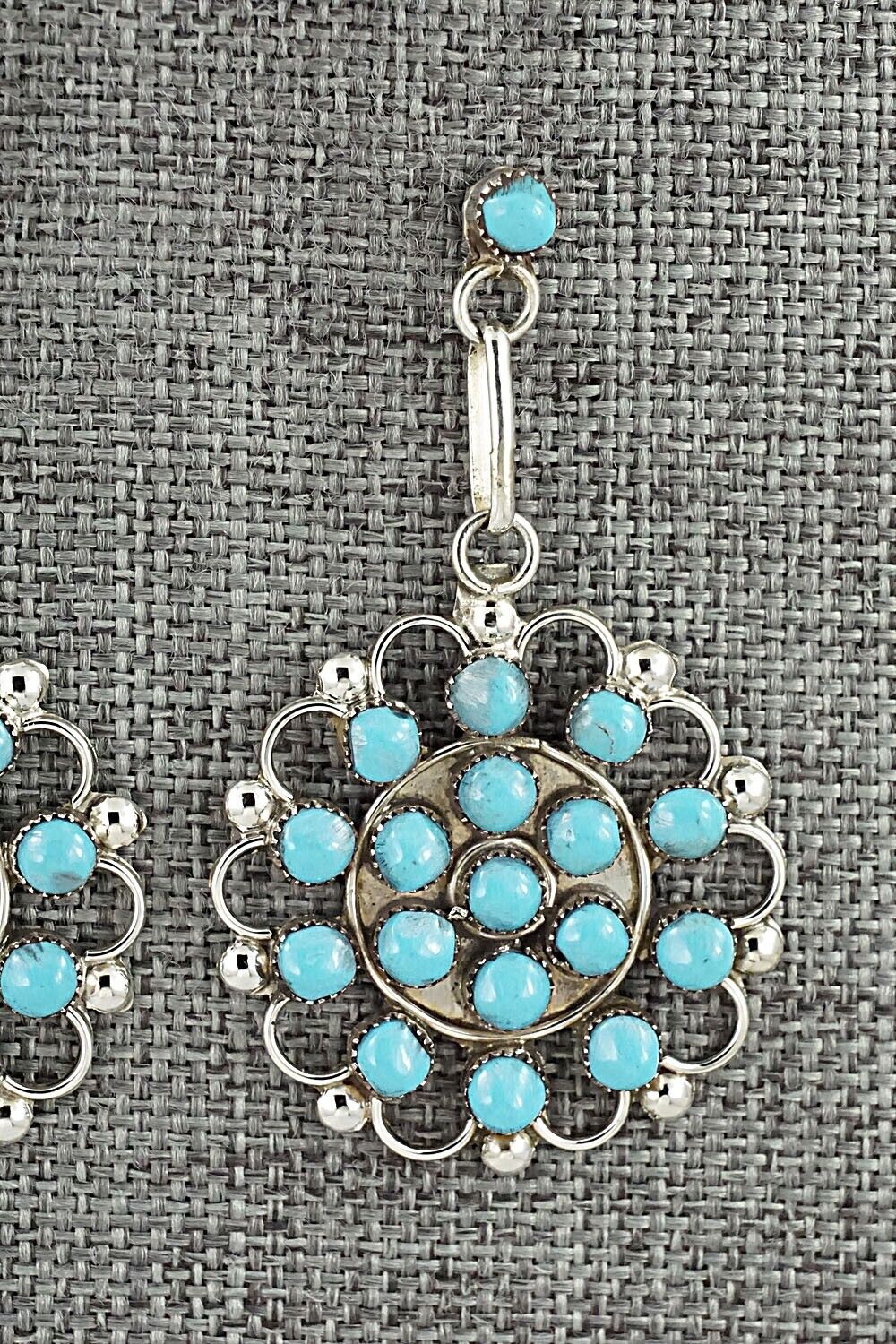 Turquoise & Sterling Silver Earrings - Yvette Kaamasee