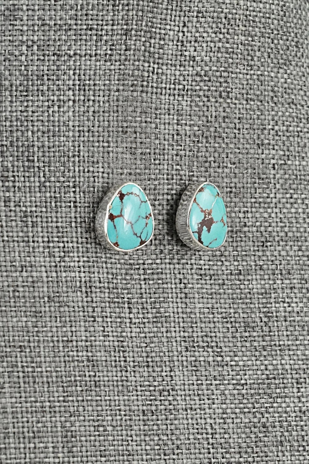 Turquoise & Sterling Silver Earrings - Eugene Gruber